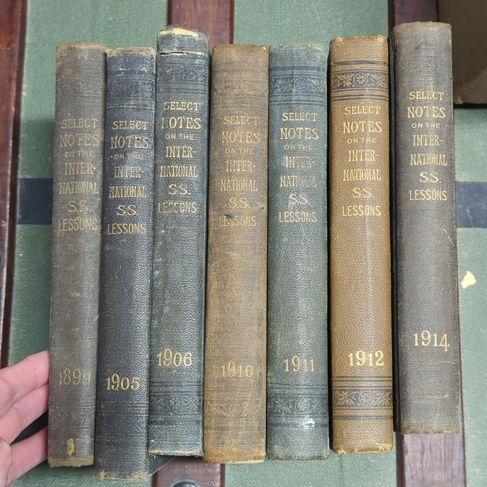 Book Lot Antique Peloubet's Select Notes on the International Lessons